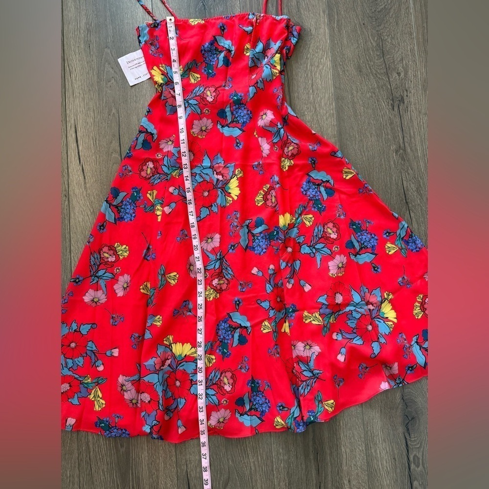 NWOT Fame and Partners Red Floral Spaghetti Strap Dress Size 2 - Picture 8 of 10